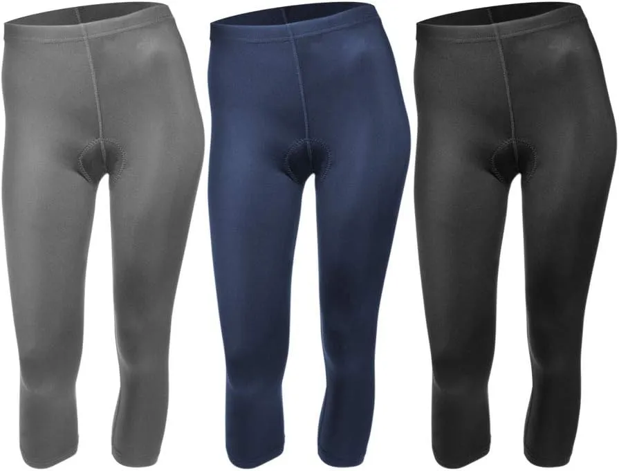 | Women's USA Classic Cycling Capris | Padded Compression Spandex Capri | Made in USA