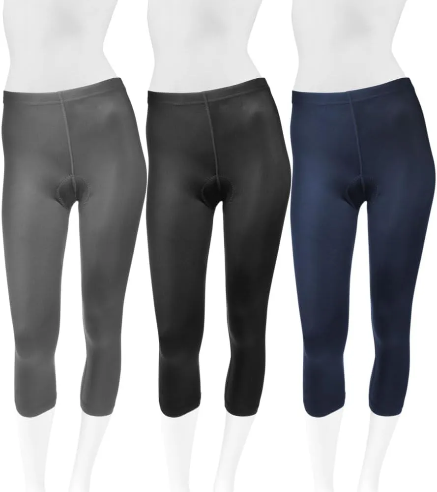 | Women's USA Classic Cycling Capris | Padded Compression Spandex Capri | Made in USA