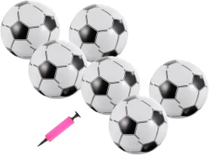 1 Set Inflatable Beach Ball Sports Balls Air Pump for Pool Parties Summer Fun and Outdoor Activities Lightweight Portable Inflatable for Adults Random Color