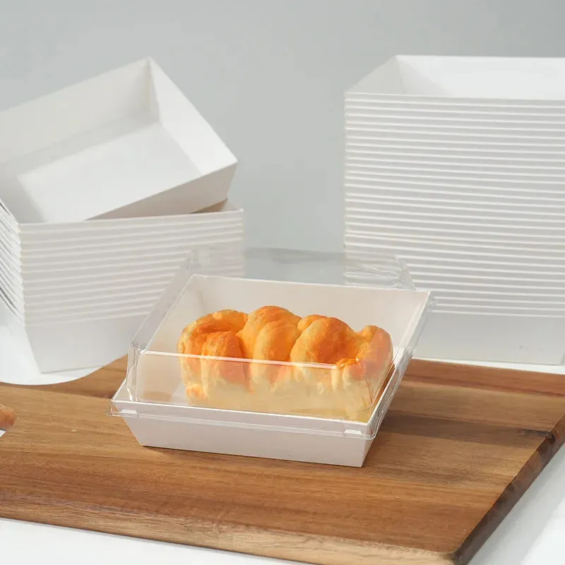 10 / 20 Piece Clear Lid Cake Boxes Disposable Dessert Packaging