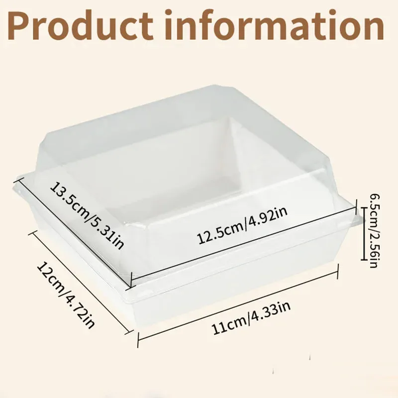 10 / 20 Piece Clear Lid Cake Boxes Disposable Dessert Packaging
