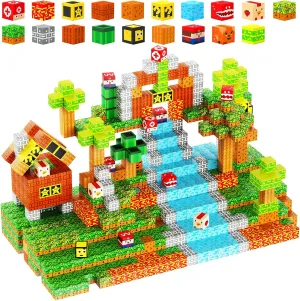 100PCS Magnetic Blocks - Building Cube Game Toys for Kids Ages 3-5 4-8 8-12, STEM Sensory Toys for Boys & Girls 3 , Stacking Toy Gifts for Toddlers Christmas Birthday, Educational Construction Toys