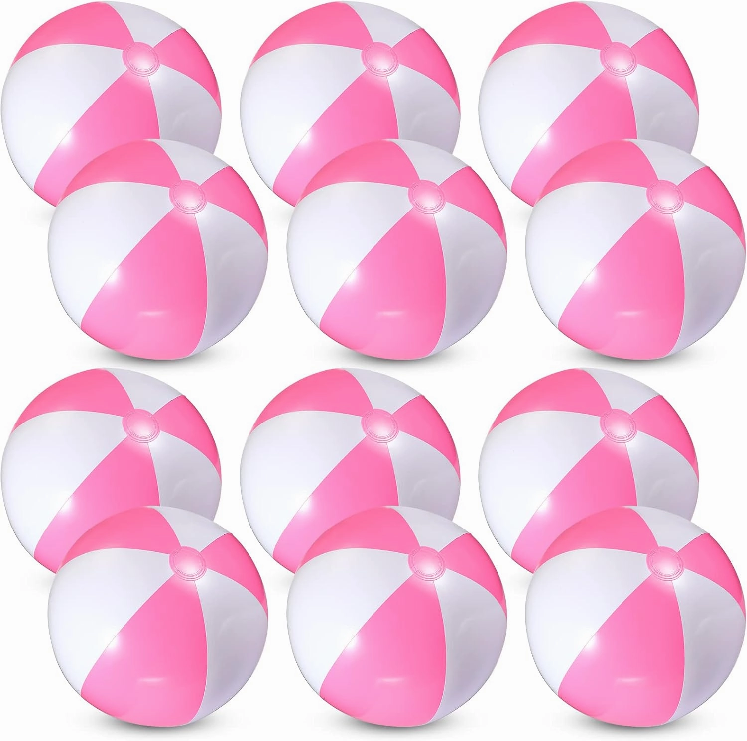 12 Pcs 16'' Beach Ball PVC Inflatable Ball Bulk Blow up Pool Balls for Swimming Pool Summer Hawaiian Tropical Theme Party Favors Decorations Favors Supplies
