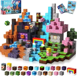 150 PCS Magnetic Blocks - Magnet Toys for Kids, Boys and Girls, Magnetic Building Blocks Cubes, Stacking Magnets for Kids, Birthday Gifts for Boys and Girls Age 3  Years Old