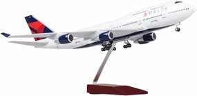 1 150 Scale for Boeing 747 Delta Lines Model Die-Casting Machine Souvenir Decoration Collected Desktop Display Aircraft Miniatures Toy's Set(No Light)