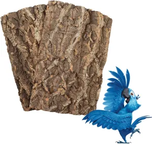 2 Pcs 12x8 Inch 100% Natural Cork Perch, Bird Seat Boards, Birdcage Decor Accessories, Natural Cork Backdrop, Bark Toy for Bird (Budgie, Parrot, Cockatiel, Hamster, Guinea Pig, Rat)