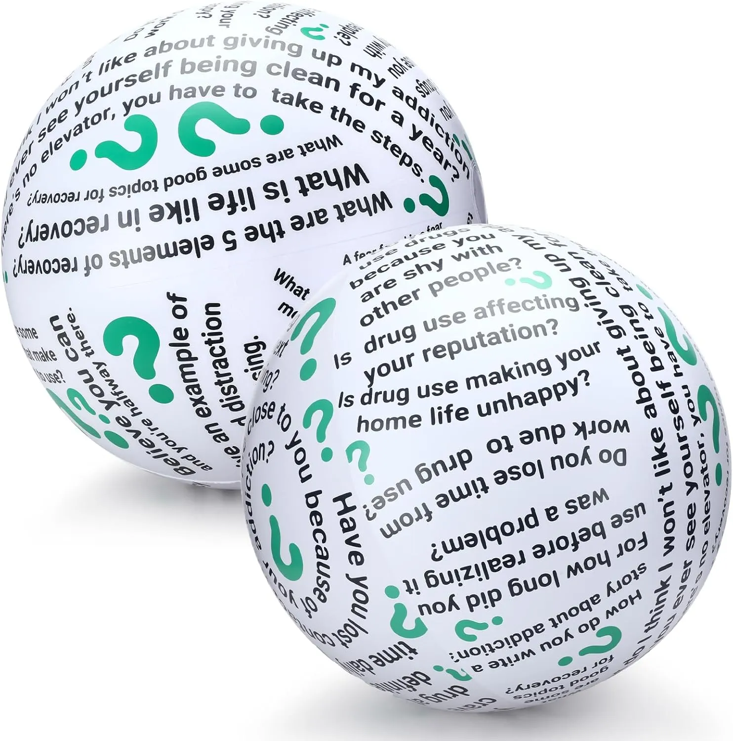 2 Pcs Addiction Recovery Ball 24 Inch Addiction Sobriety Toys Games Tools for Addressing Substance Abuse Mental Health Enhancement and Preventing Relapse