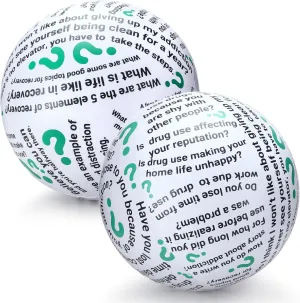 2 Pcs Addiction Recovery Ball 24 Inch Addiction Sobriety Toys Games Tools for Addressing Substance Abuse Mental Health Enhancement and Preventing Relapse
