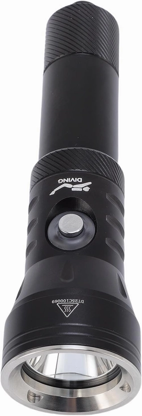 2000LM Underwater Flashlight, Rainproof 5 Modes 100M Underwater Aluminum Alloy Dive Torch with Power Indicator, Snorkeling Flashlight