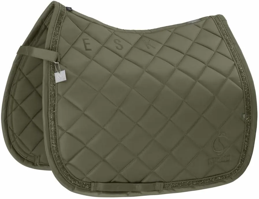 2025 Glossy Jewel Saddle Cloth 214675 445 150 - Dusty Olive Saddle Pad Size - VS