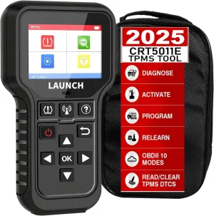 2025 New LAUNCH CRT5011E TPMS Relearn Tool,OBDII Code Reader,Activate/Relearn All Brand Sensors, Read&Program LTR-01 Sersors (315/433MHz),Reset TPMS,Free Upgrade