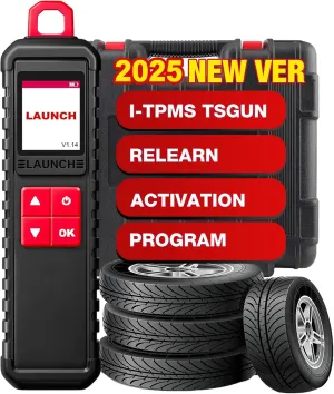 2025 Upgrade LAUNCH X-431 i-TPMS TSGUN Tire Pressure Detector Tool,Relearn,Reset and Coding TPMS sensors,Work with Launch X431 V/V ,PRO3S ,Pro3 ACE/APEX,Pro5,PAD V/VII,App Based TPMS Tool for Android