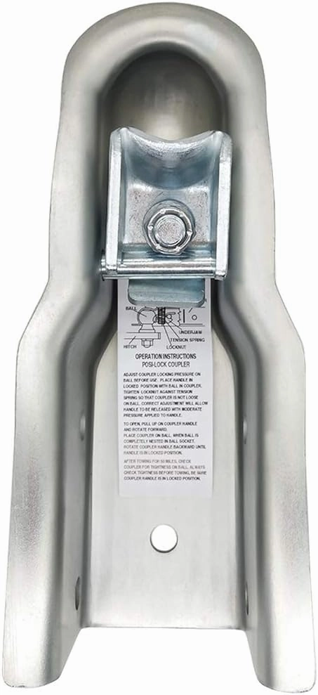2" Trailer Coupler with 3" Channel - 5000 lb Capacity, Fits Boat Trailers & Utility Trailers Easy Bolt-On Installation