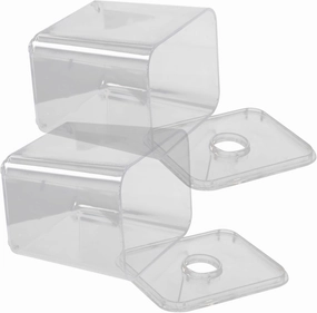 2Pcs Clear Cotton Swab Storage Box with Lid Compact Cotton Pad Dispenser Organizer for Makeup and Sundries Stackable Containers for Desktop and Bathroom Use