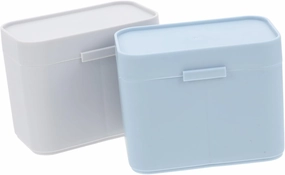 2Pcs Nail Art Storage Container Desktop Organizer for Cotton Pads Accessories Material Stylish Design for Clean Table Easy Access Colors