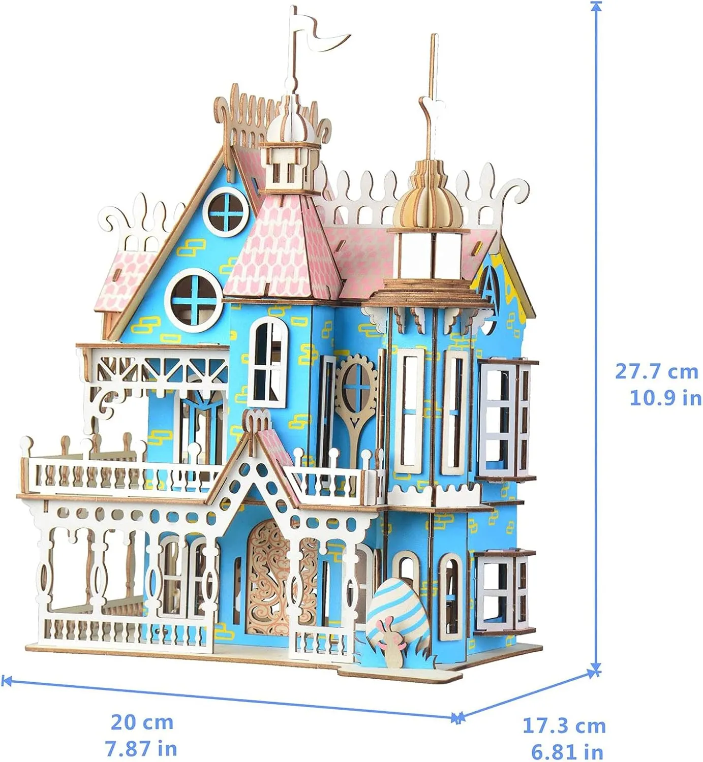 3D Puzzle Dollhouse for Kids, 3D Jigsaw Dollhouse Puzzle for Girls - Educational Paper Craft Toys for Game Xmas Birthday Easter Gifts, Easy to Assemble ，174pcs