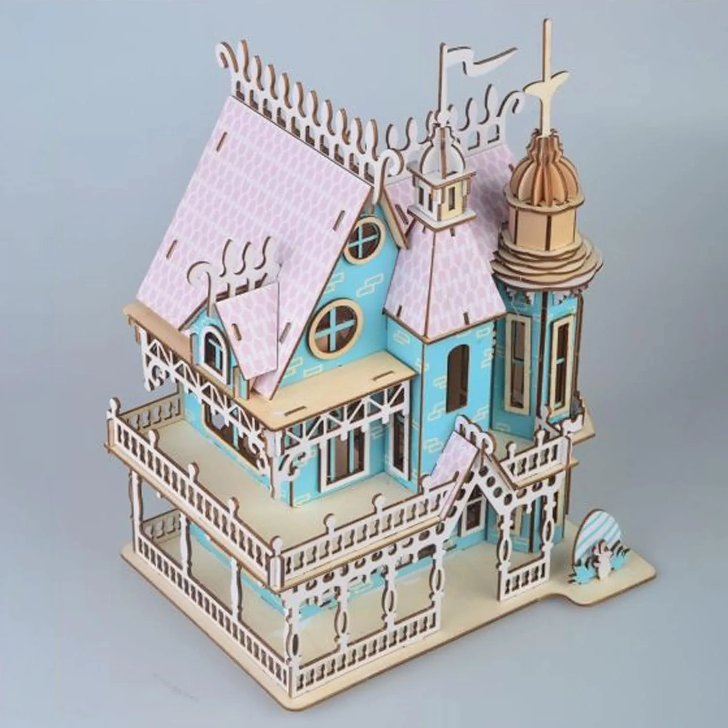 3D Puzzle Dollhouse for Kids, 3D Jigsaw Dollhouse Puzzle for Girls - Educational Paper Craft Toys for Game Xmas Birthday Easter Gifts, Easy to Assemble ，174pcs