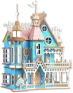 3D Puzzle Dollhouse for Kids, 3D Jigsaw Dollhouse Puzzle for Girls - Educational Paper Craft Toys for Game Xmas Birthday Easter Gifts, Easy to Assemble ，174pcs