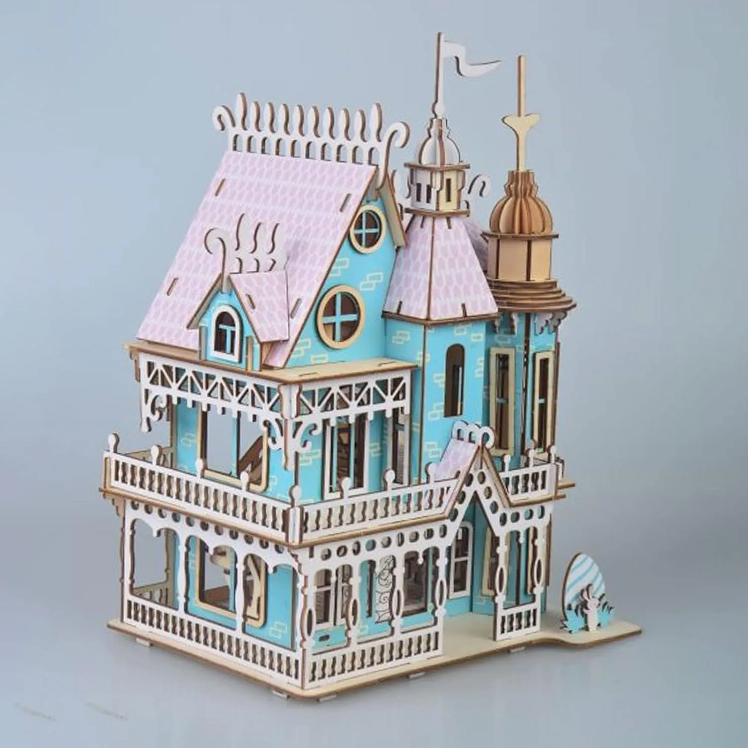 3D Puzzle Dollhouse for Kids, 3D Jigsaw Dollhouse Puzzle for Girls - Educational Paper Craft Toys for Game Xmas Birthday Easter Gifts, Easy to Assemble ，174pcs