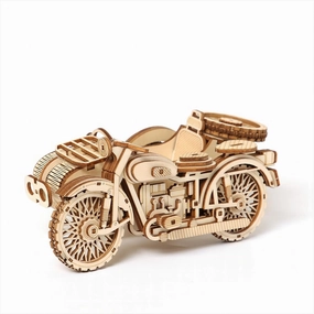 3D Wooden Puzzles Motorcycle and Sidecar Model Kits, Brainteaser and Puzzle for Christmas/Birthday,Gifts for Adults and Teens to Build Combination
