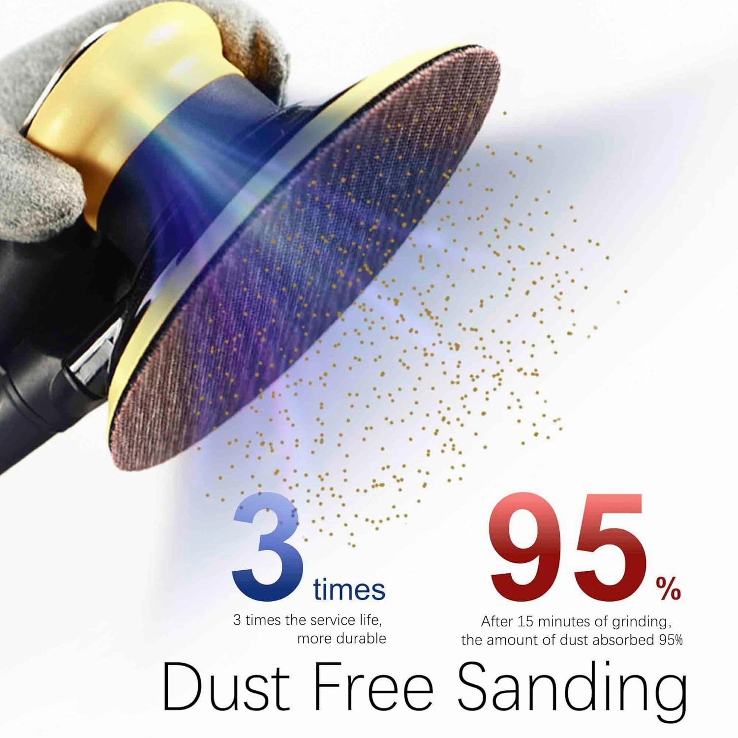5 Inch Sanding Mesh | Micro Mesh Hook and Loop Sanding Discs | Dust Free Net Sandpaper | 50 Pack 400 Grit | Wet and Dry Sanding Screen | Anti-Clog and Last Longer