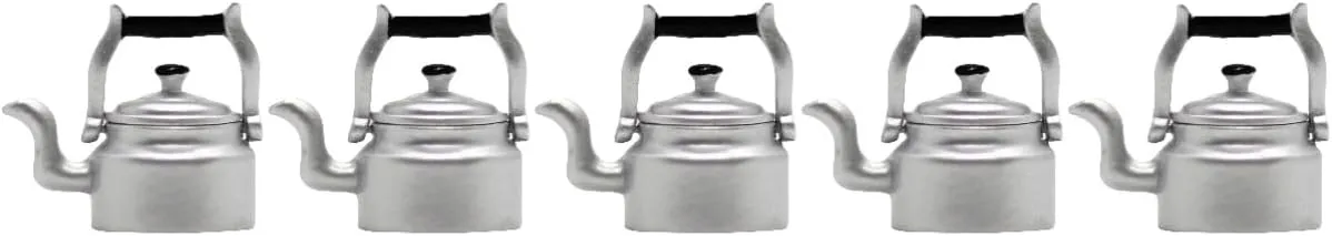 5pcs Miniature Water Kettle for Dollhouse Lifelike Handheld Pot Kitchen Accessory Cute Home Decoration for Miniature Interiors Sturdy Design