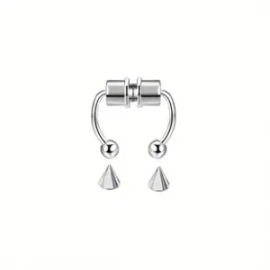 5pcs Stainless Steel Magnetic Septum Nose Ring Body Jewelry For Men