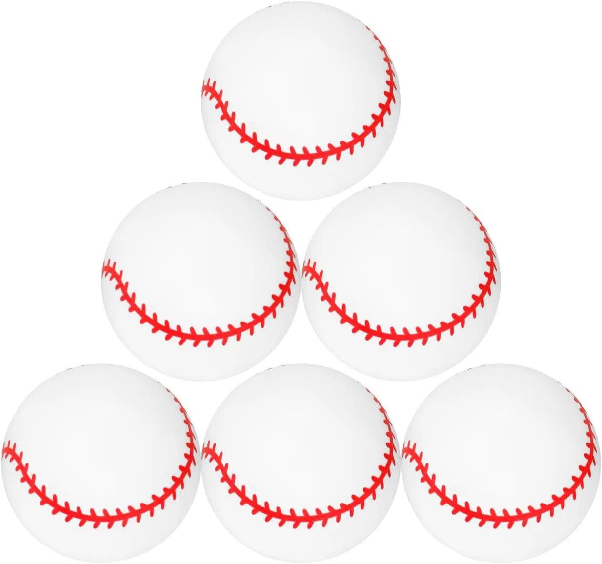 6pcs Boy Girl Inflatable Baseballs Realistic PVC Toy for Outdoor Indoor Play for Baseball Parties and Sports Activities