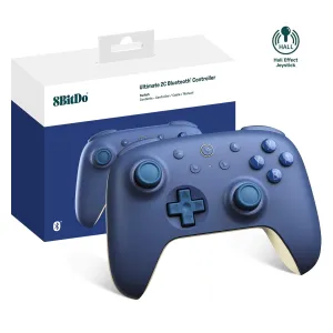 8Bitdo Ultimate 2C Bluetooth Controller (Hall Effect Joystick Update) - for Switch, with Remappable L4/R4 Bumpers, 6-axis Motion Control, Rumble Vibration and Turbo Function (Dark Blue)