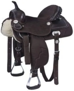 8" inches Seat Children Pony Kids Western Synthetic Miniature Equestrian Trail Barrel Racing Cordura Lightweight Tack Comfort Horse Riding Saddles Classic Quality Handmade Size 8" inches Seat, SVJ32