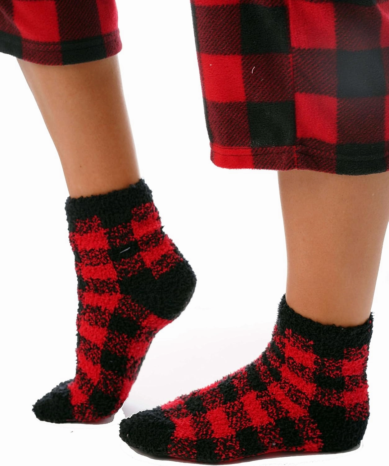 #followme Printed Microfleece Button Front PJ Pant Set with Socks