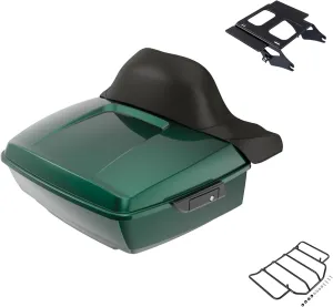 Advanblack King Tour Pack, Black Mount Bracket & Top Luggage Rack Fit for 2009-Later Harley Touring, Road Glide, Street Glide Special, Road King, Electra Glide