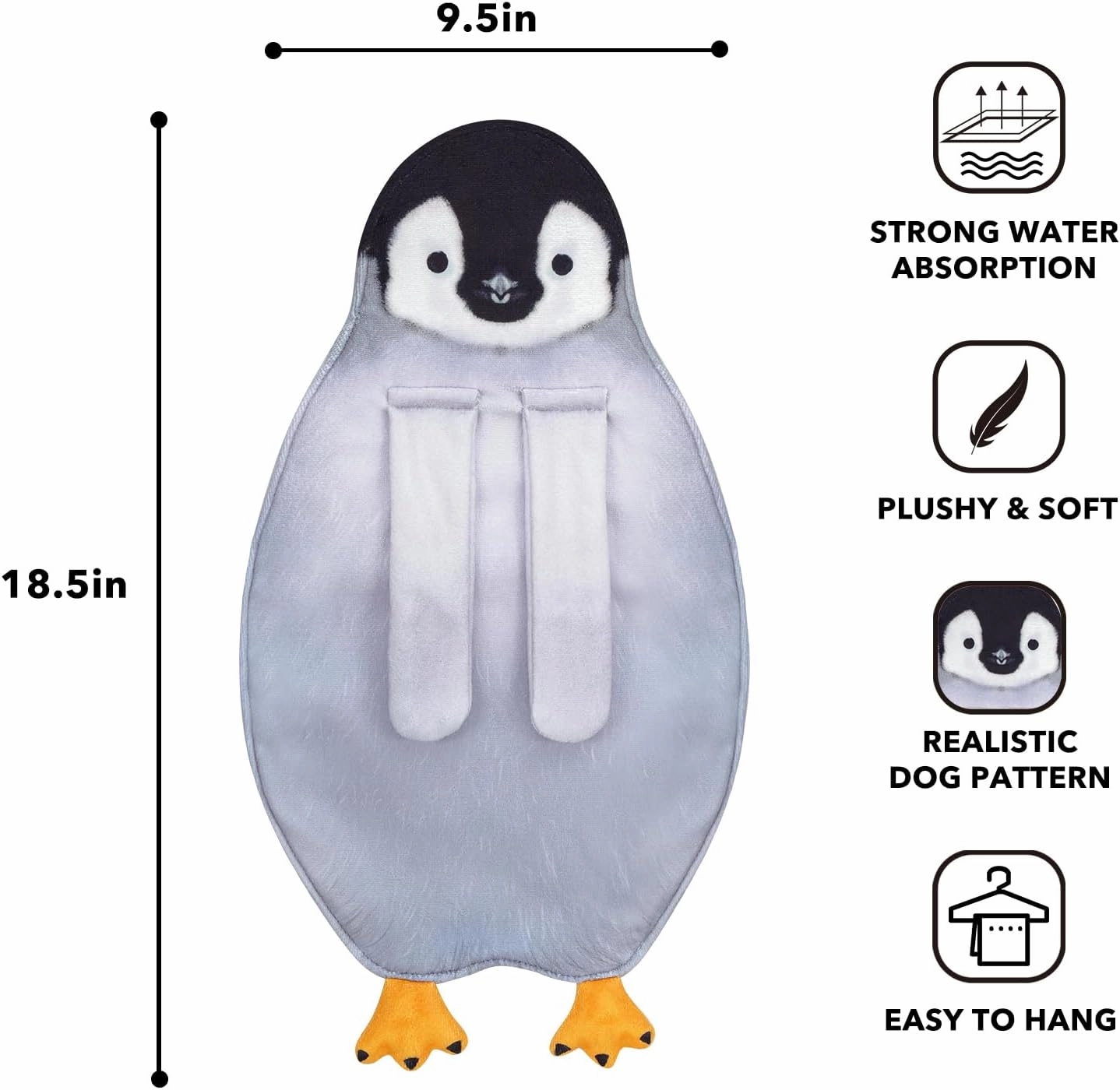 AGRIMONY Penguin Funny Hand Towels for Kitchen Bathroom - Cute Penguin Gifts for Kids Women Men Teens- Easter Valentines Mothers Fathers Housewarming Christmas Birthday Gifts for Animals Lovers