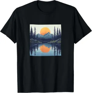 Alpine Lake Vintage Landscape Graphic T-Shirt