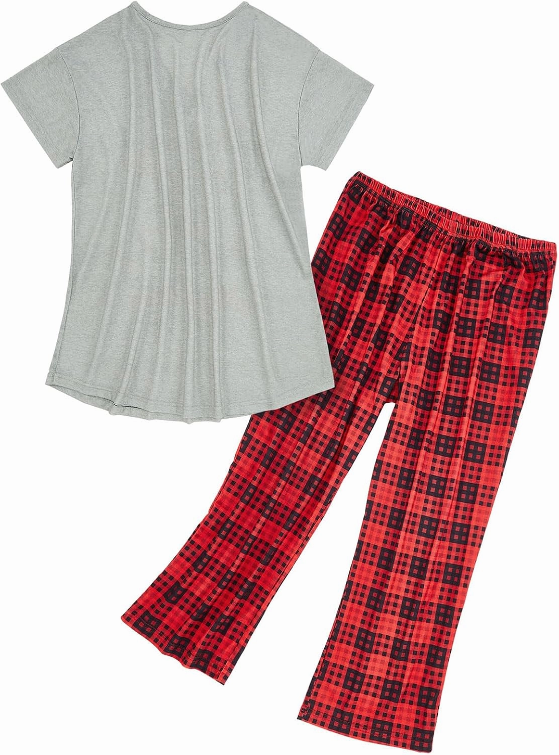 American Trends Womens Pajama Sets Two Piece Sleep Shirt Short Sleeve Cartoon Print Pj Set Tops with Capri Pants Sleepwear