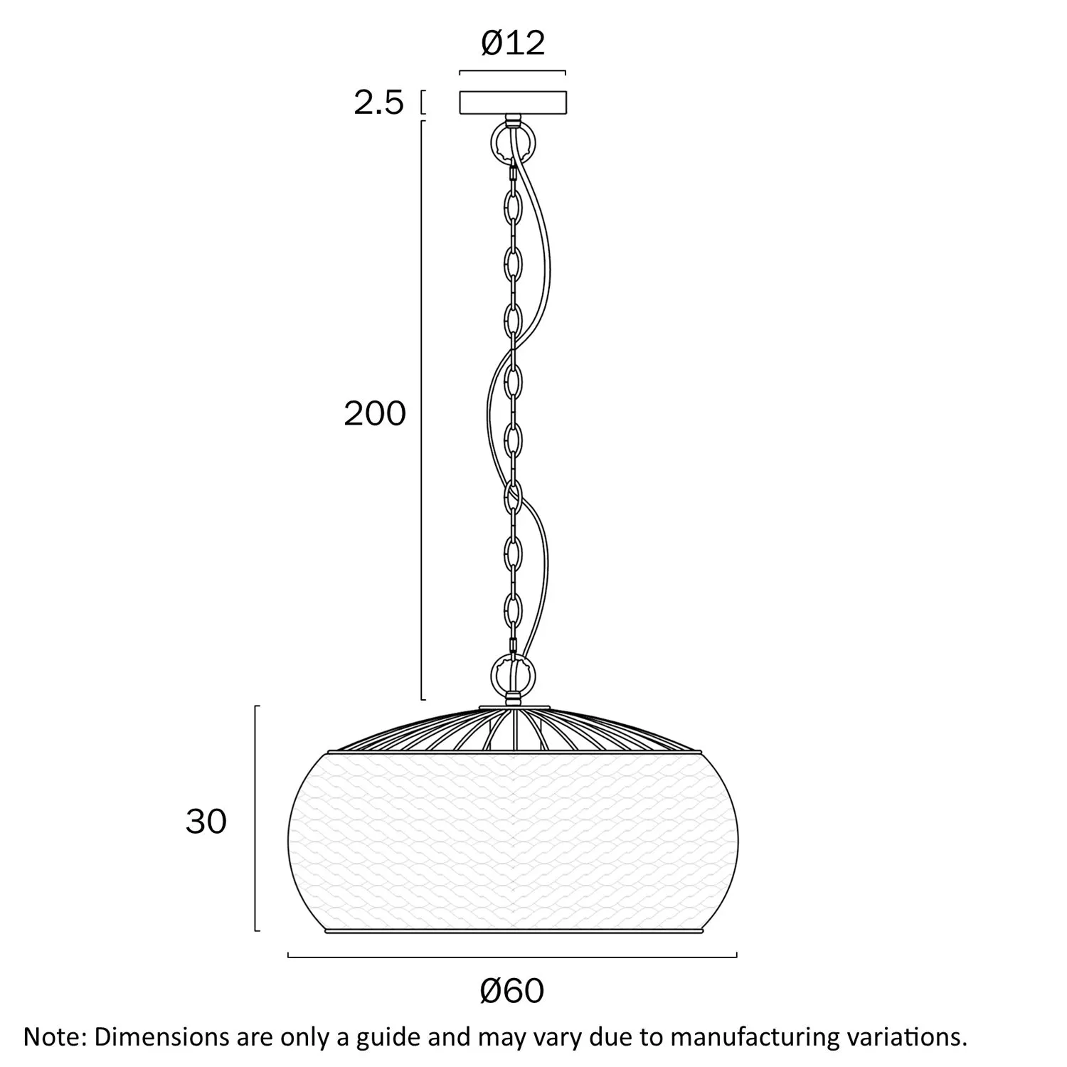 Antera Pendant Light ø400mm, ø600mm in Black or Natural Paper