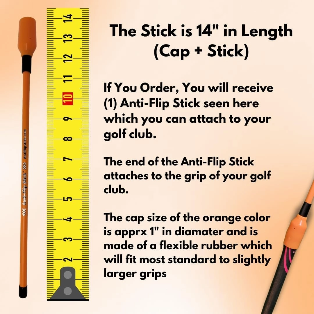 Anti-Flip Stick® Golf Training Swing Aid | Improve Impact & Swing Plane | Chipping Training Aid | Stop Casting & Flipping