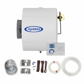 AprilAire 400 17-gal. Whole-House Evaporative Humidifier with Automatic Digital Control for up to 5,000 sq. ft.   AprilAire Model 5844 Humidifier Installation Kit
