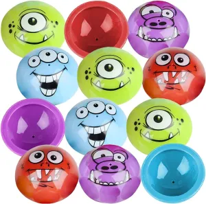 ArtCreativity Monster Poppers, Set of 12, Pop-Up Half Ball Toys in Assorted Colors and Designs, Old School Retro 90s Toys for Kids, Birthday Party Favors, Goodie Bag Fillers for Boys and Girls