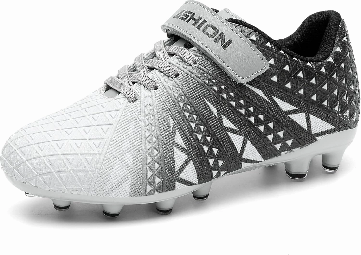 ASHION Kids Soccer Cleats Boys Girls Soccer Shoes Firm Ground Football Shoes for Indoor Outdoor Size (Little Kid/Big Kid)