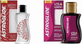 Astroglide Water Based Lube (5oz) and Lube Plus Libido (2.5oz) Tingling Sensation and Heightened Pleasure Personal Lubricants Bundle