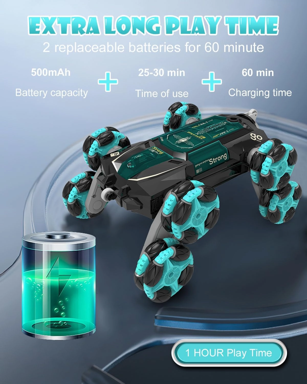 ATHLERIA 8WD Gesture Sensing Rc Stunt Car Toys for Ages 8-13,Hand Remote Control Cars-Double Sided 360°Rotating,Coolest Christmas Birthday Gifts Ideas for Boys Girls Kids Teens 8 9 10 11 12  Year