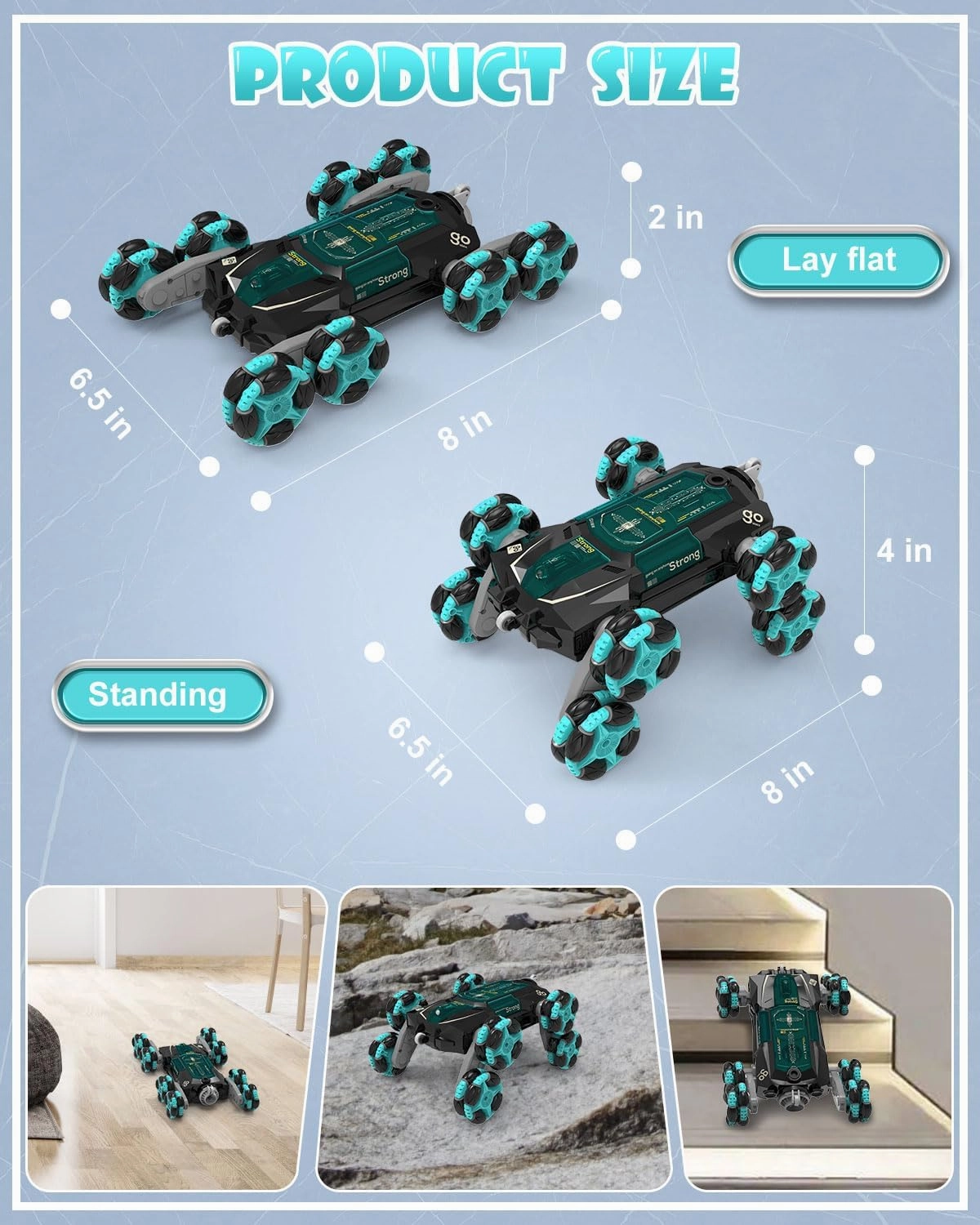 ATHLERIA 8WD Gesture Sensing Rc Stunt Car Toys for Ages 8-13,Hand Remote Control Cars-Double Sided 360°Rotating,Coolest Christmas Birthday Gifts Ideas for Boys Girls Kids Teens 8 9 10 11 12  Year