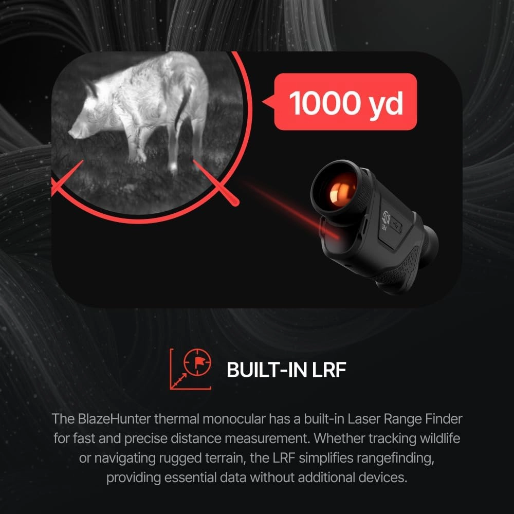 ATN BlazeHunter Thermal Imaging Monocular with Built-in Laser Rangefinder (640x512; 3.5-28x LRF)
