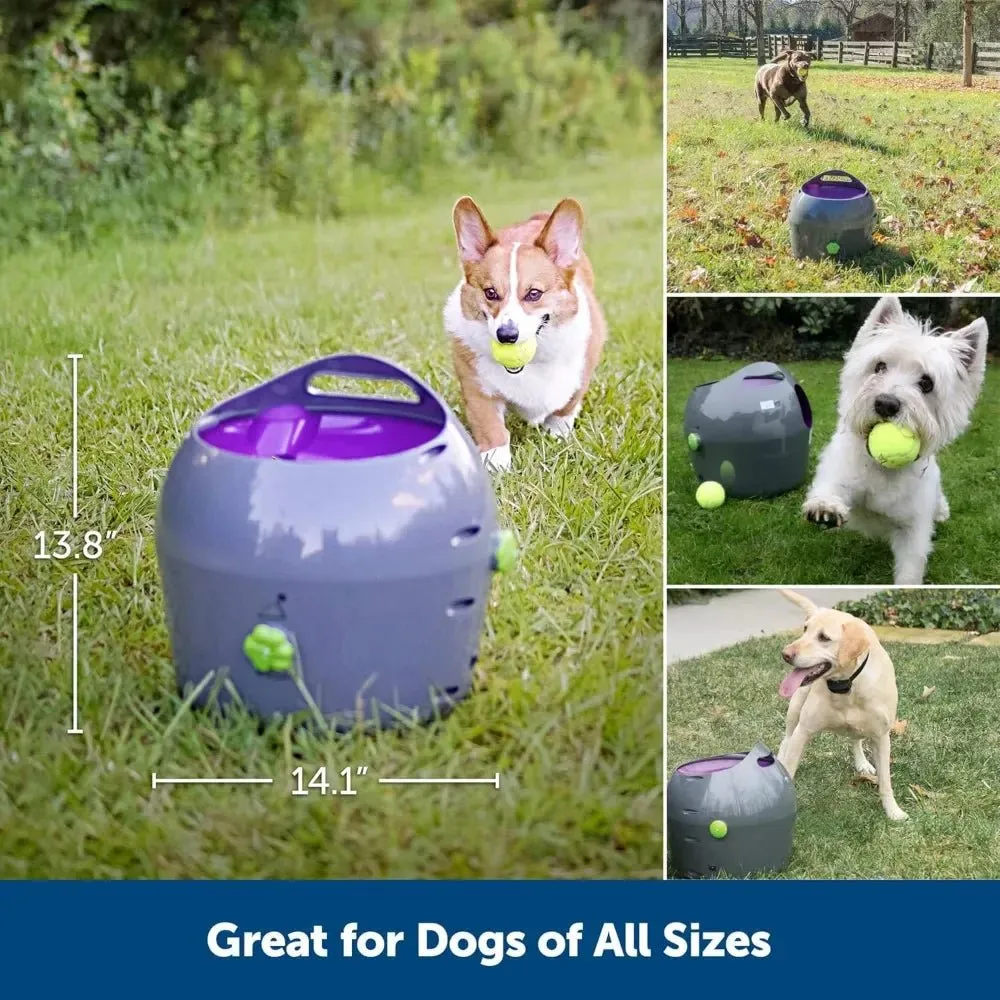 Automatic Ball Launcher Interactive Dog Toy for Enrichment – Tennis Balls Included