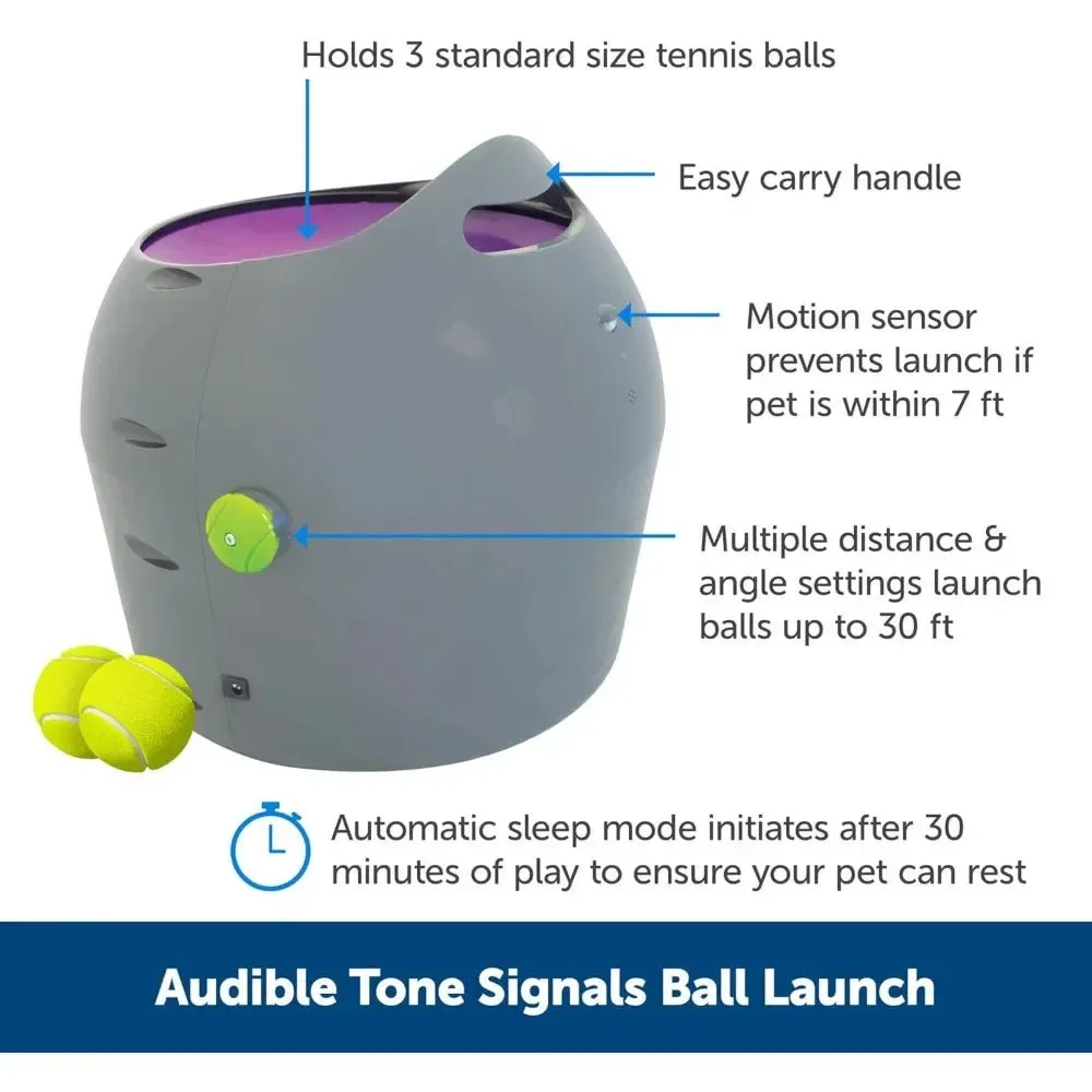 Automatic Ball Launcher Interactive Dog Toy for Enrichment – Tennis Balls Included