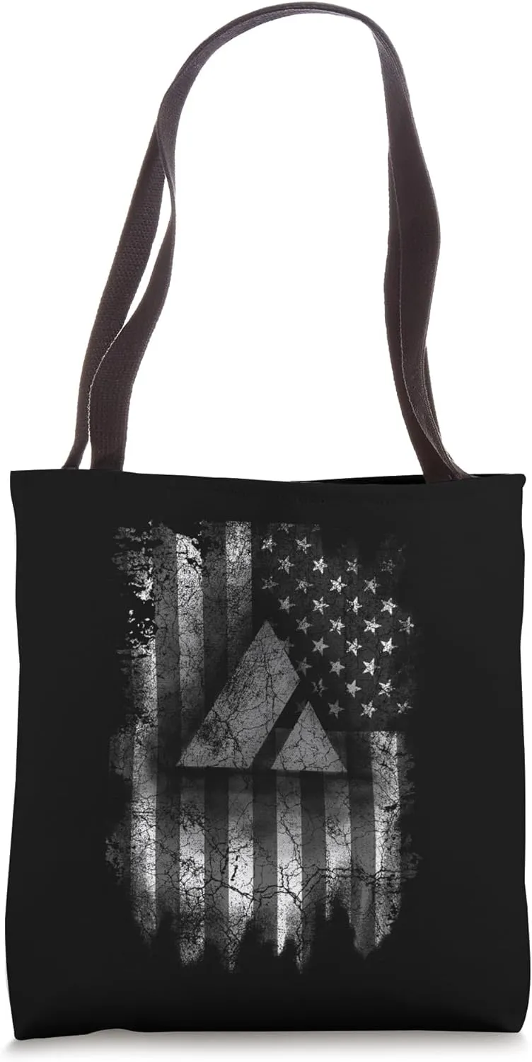 Avalanche AVAX Crypto USA Retro American Flag Classic Tote Bag