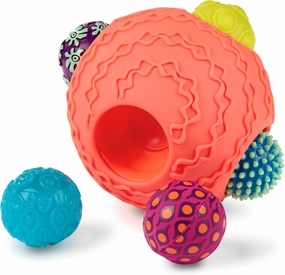 B. toys - Sensory Baby Toys Set with Textured Balls - 6-Piece Development Set Including Large Ball & 5 Small Balls with Different Textures - Educational Tactile Toys for Motor Skills, 6 Months 