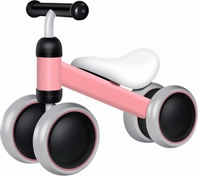 Baby Balance Bike for 10-24 Months, Perfect First Bike or Birthday Gift, Safe Riding Kids Toy for 1 Year Old Toddler, Children Walker (Pink) (Pink)