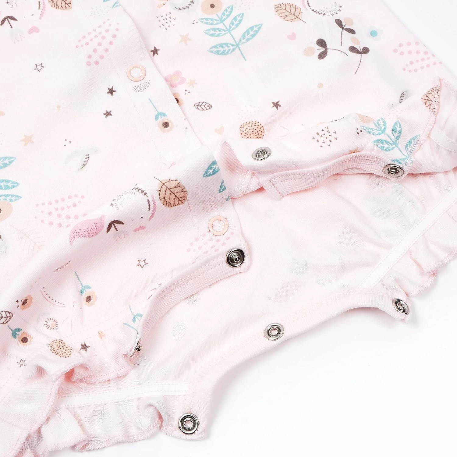 Baby Infant Girls Ruffled Sleeve Jumpsuit Dress Set Toddler Girls One-Piece Cotton Outfits